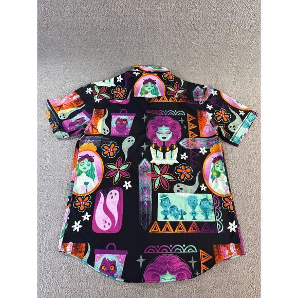 Park Candy Call In The Spirits Shirt Button Up Haunted Mansion Novelty Sz Large - Picture 2 of 10